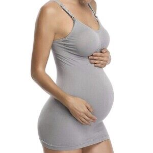 Brlido Maternity Nursing Camisole Tank Top Built In Bra for Breastfeeding XL